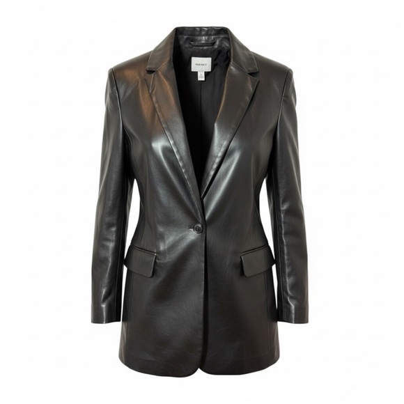 Nine West Jackets & Blazers - Nine West Black Faux Leather Blazer